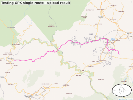 Testing GPX single route - upload result