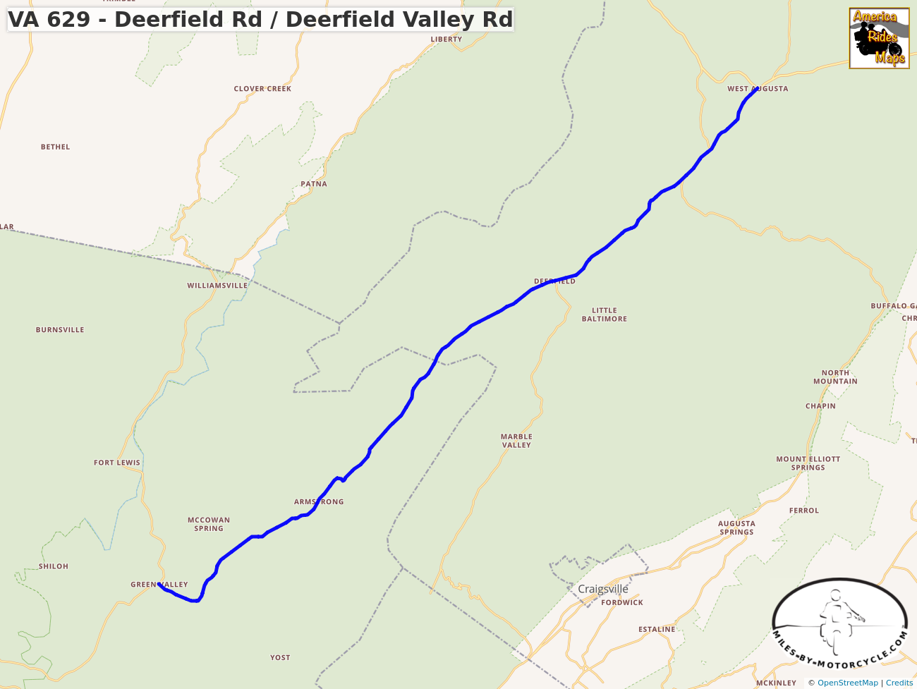 VA 629 - Deerfield Rd / Deerfield Valley Rd