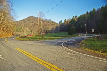 Meadow Fork Road / Caldwell Mountain Road junction 