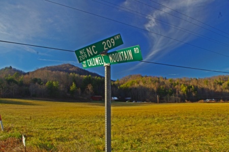NC 209 - Caldwell Mountain Road junction