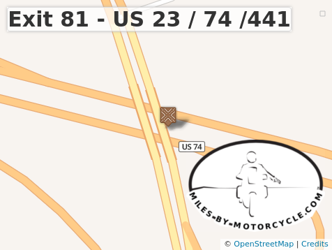Exit 81 - US 23 / 74 /441
