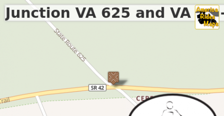 Junction VA 625 and VA 42 - West Blue Grass Trail