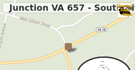 Junction VA 657 - South Pitzer Ridge Rd & VA 18 - West Indian Valley Rd