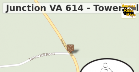 Junction VA 614 - Tower Hill Rd & VA 698 - Indian Draft Rd