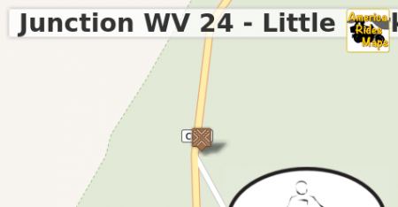 Junction WV 24 - Little Fork Rd & WV 21 - Sugar Grove Rd