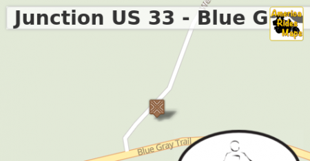 Junction US 33 - Blue Gray Trail & FR 151 - Westside Rd