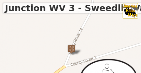 Junction WV 3 - Sweedlin Valley Rd & WV 14 - Siple Mountain Rd