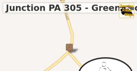 Junction PA 305 - Greenwood Rd & PA 26 - McAlevy's Fort Rd