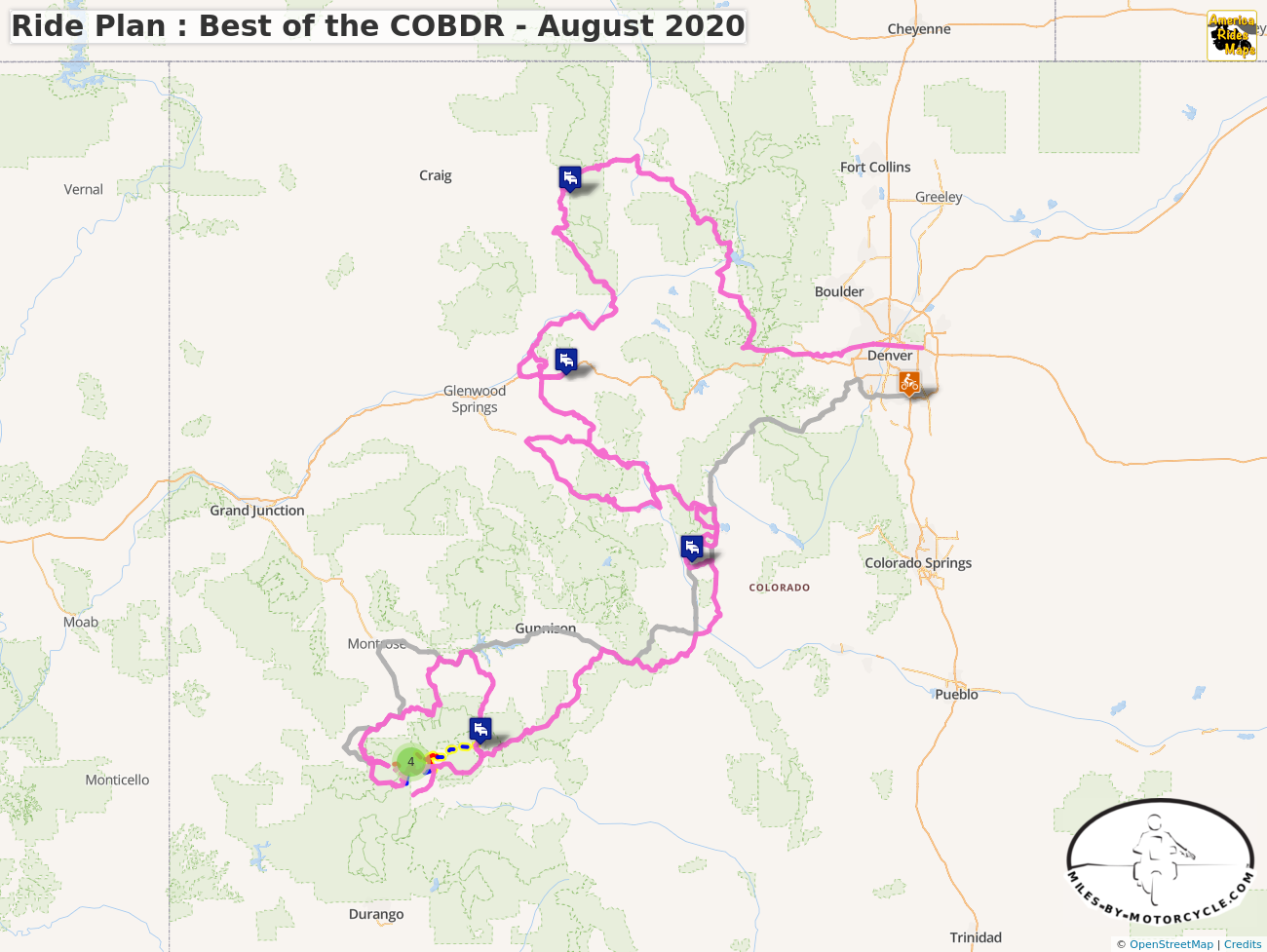 Ride Plan : Best of the COBDR - August 2020 