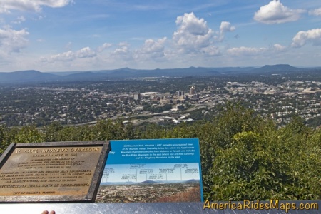 View of Roanoke from Mill Mountain