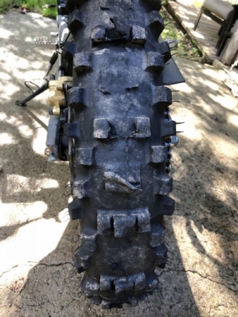 Tire at the end of the ride