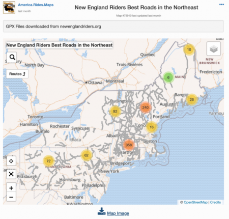Image of New England Riders GPS Routes 