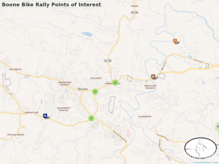 Boone Bike Rally Points of Interest