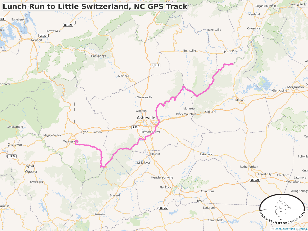 Lunch Run to Little Switzerland, NC GPS Track 