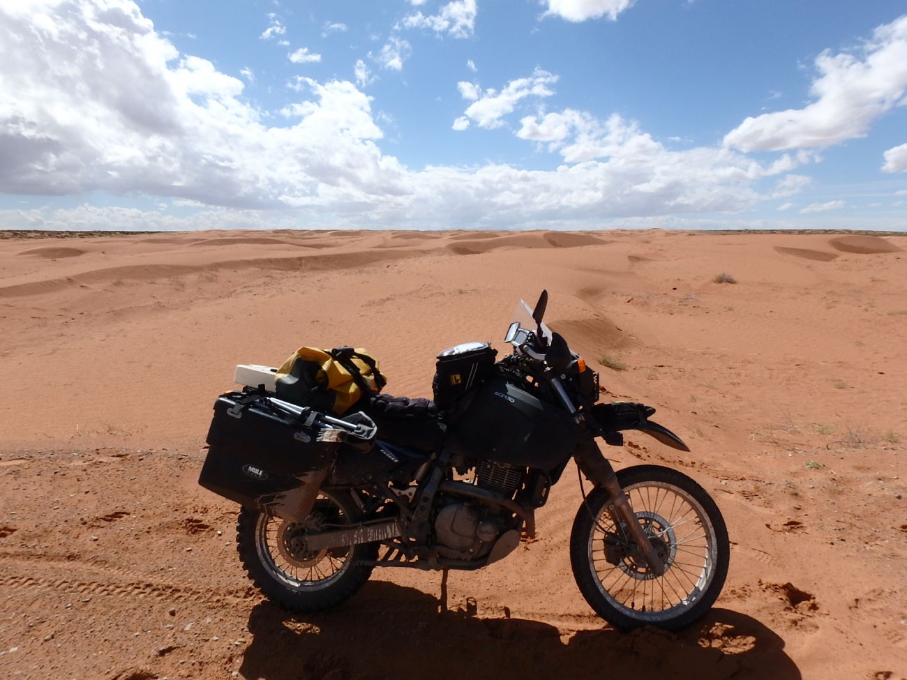 DR650SE in the midst of Sand Dunes