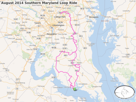 August 2014 Southern Maryland Loop Ride