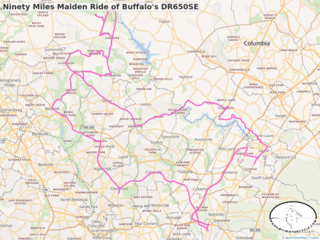 Ninety Miles Maiden Ride of Buffalo's DR650SE