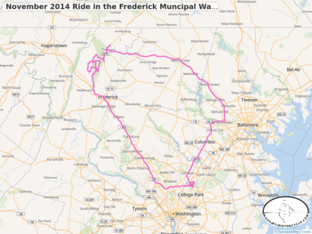 November 2014 Ride in the Frederick Muncipal Watershed