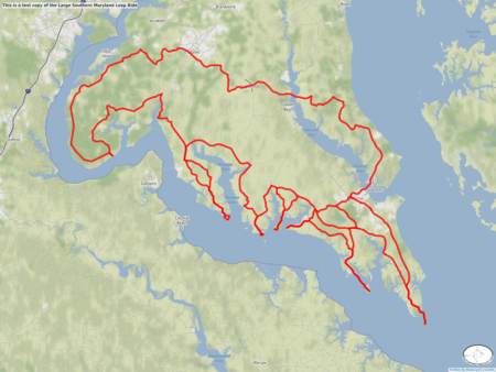 This is a test copy of the Large Southern Maryland Loop Ride