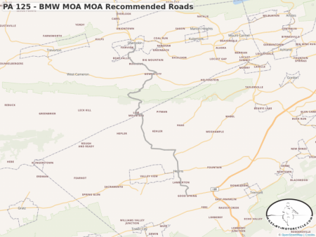 PA 125 - BMW MOA MOA Recommended Roads