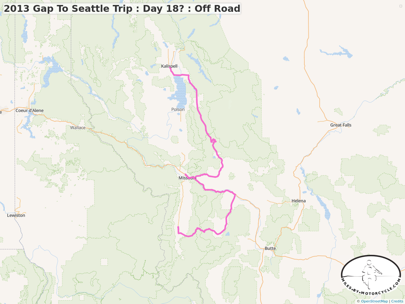 2013 Gap To Seattle Trip : Day 18? : Off Road