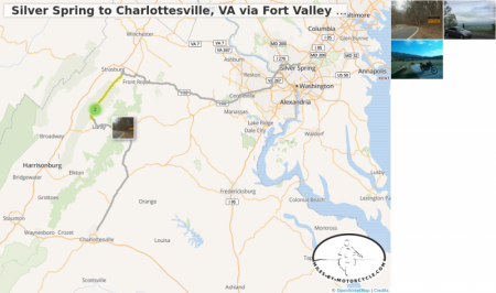 Silver Spring to Charlottesville, VA via Fort Valley Road and Route 211