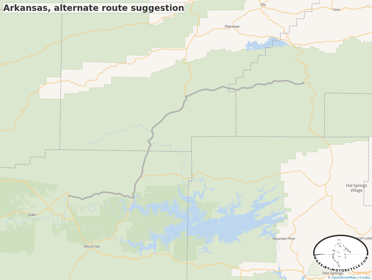 Arkansas, alternate route suggestion