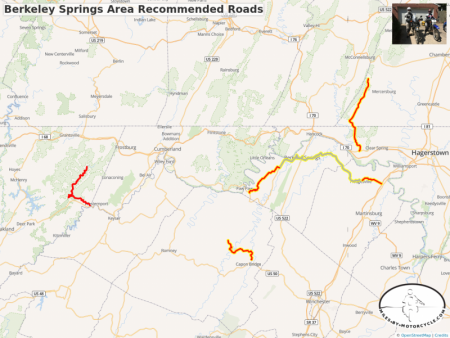Berkeley Springs Area Recommended Roads