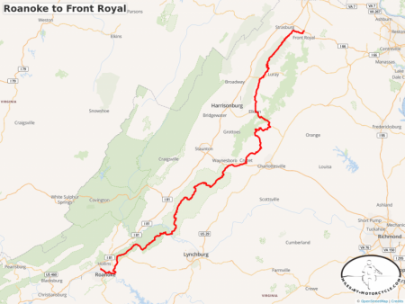 Roanoke to Front Royal