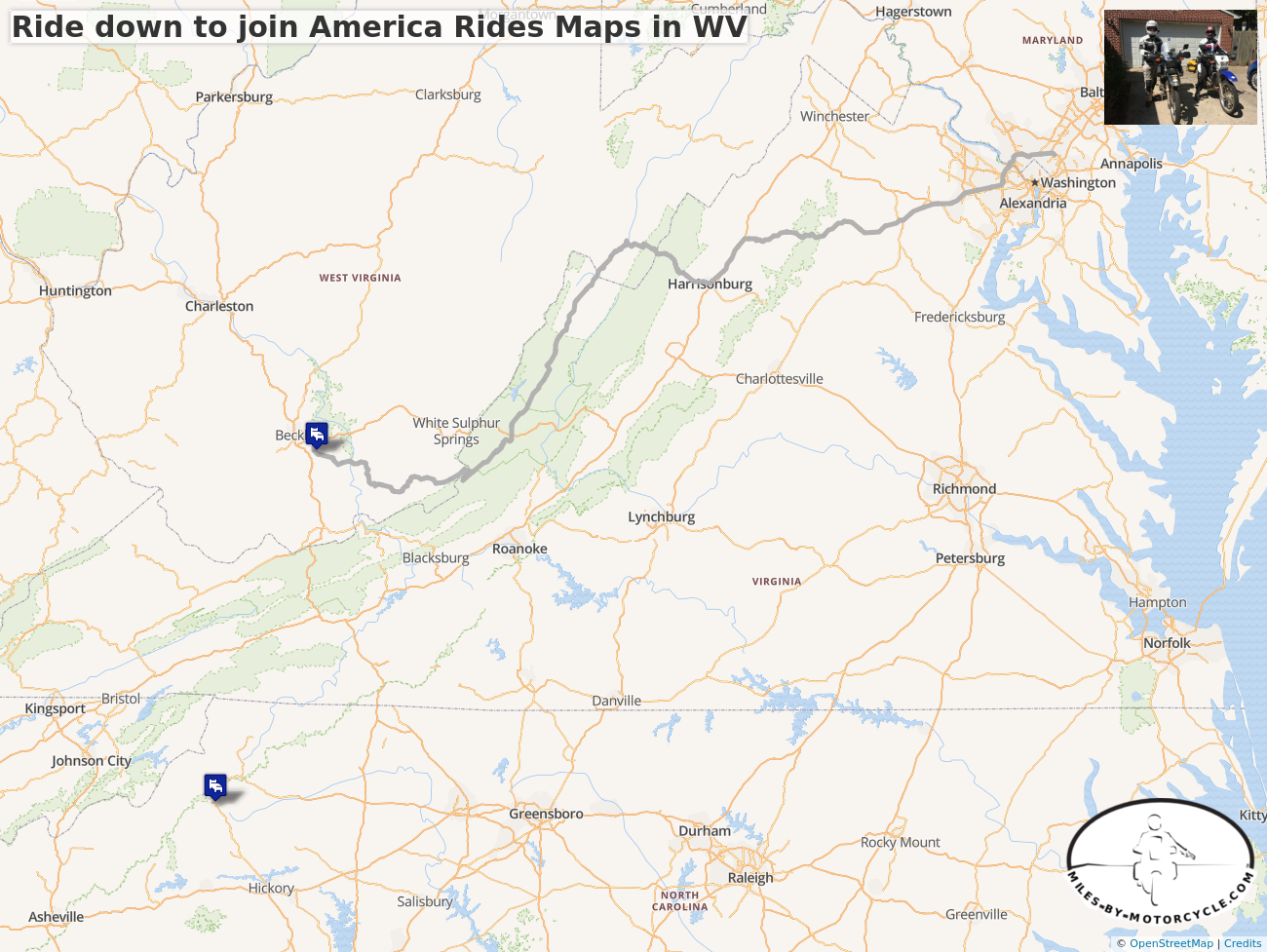 Ride down to join America Rides Maps in WV