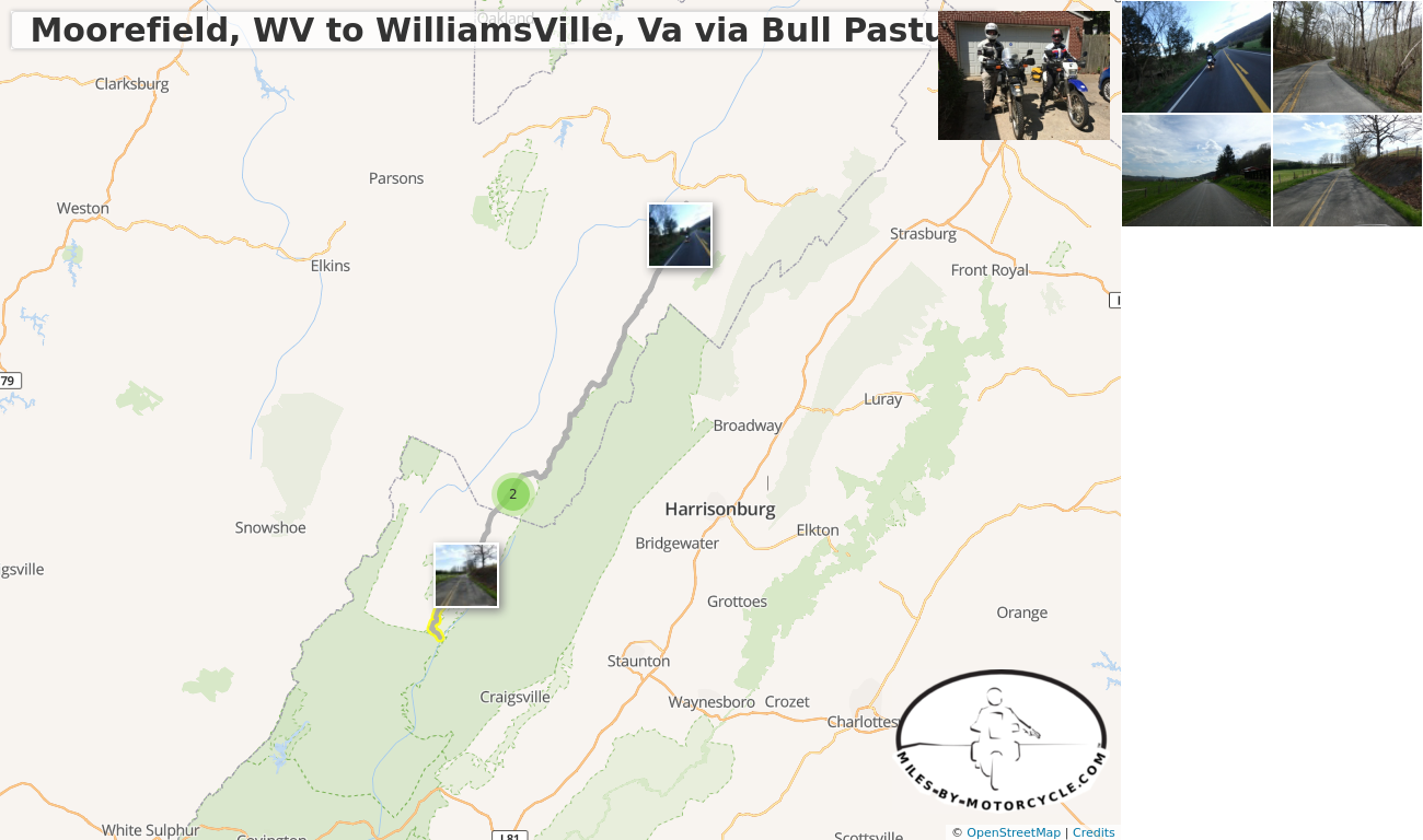 Moorefield, WV to WilliamsVille, Va via Bull Pasture River Road