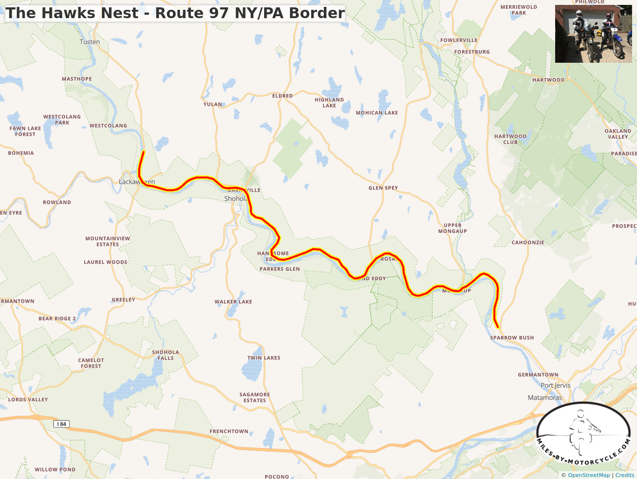 The Hawks Nest - Route 97 NY/PA Border