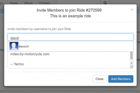 Invite by Member user name