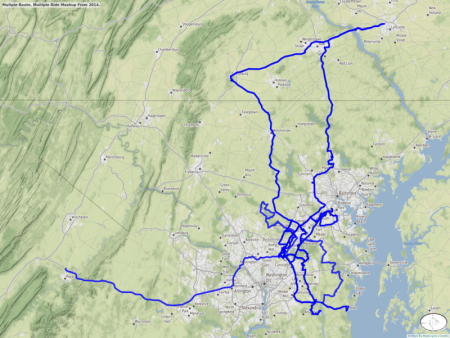Mutiple Route, Multiple Ride Mashup From 2014.