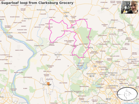 Sugarloaf loop from Clarksburg Grocery