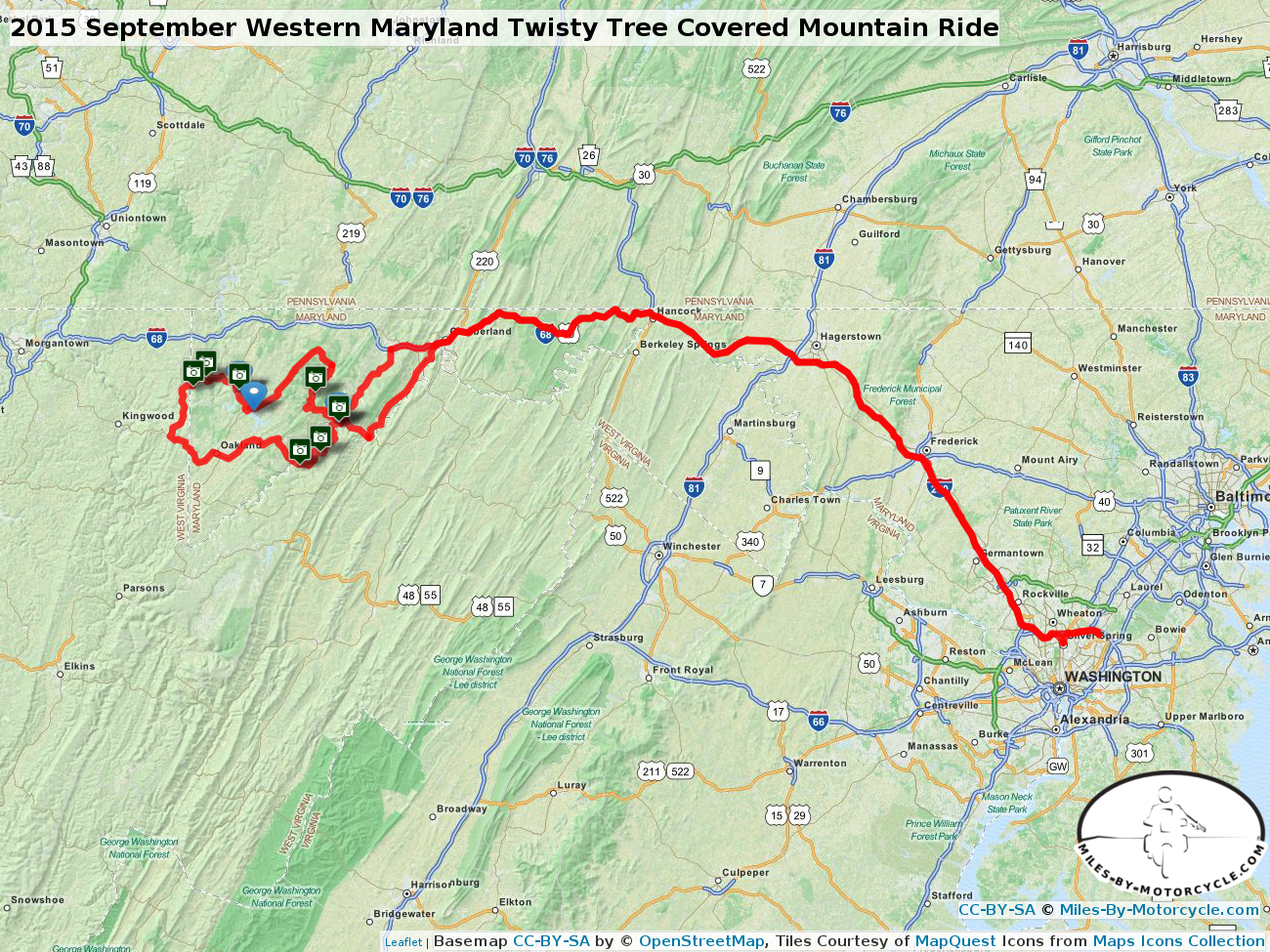 2015 September Western Maryland Twisty Tree Covered Mountain Ride
