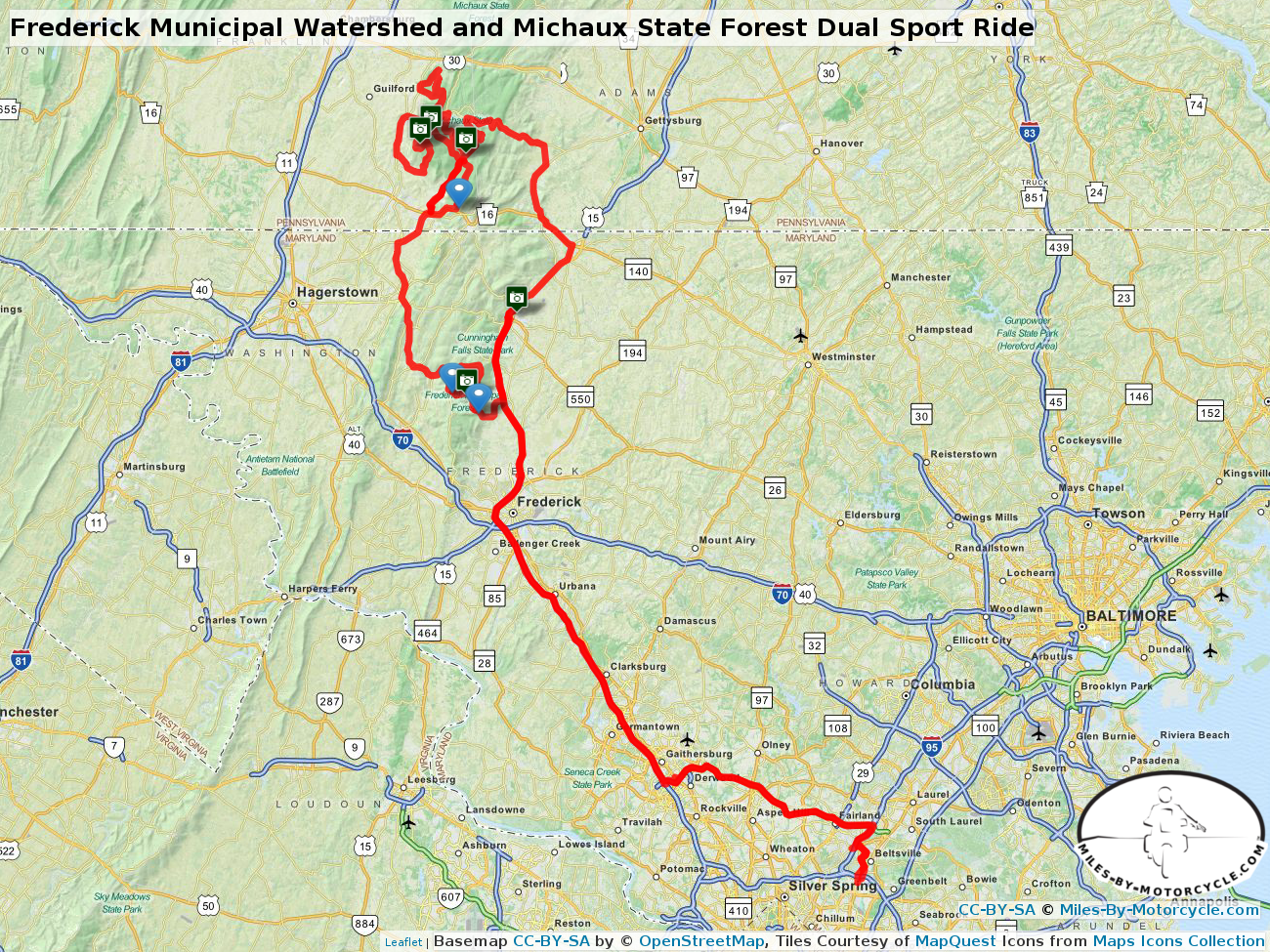 Frederick Municipal Watershed and Michaux State Forest Dual Sport Ride