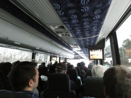 Swanky Bus with video and wifi.