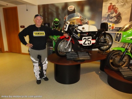 Don Emde and his bike at the AMA Museum